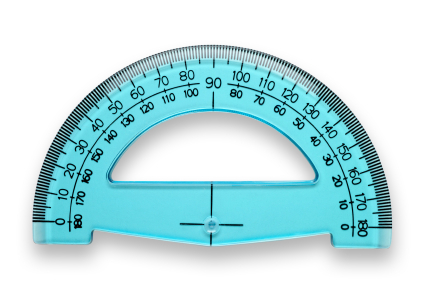 Protractor with clipping path